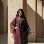 GRADIENT CLIPPED JACQUARD CHIFFON